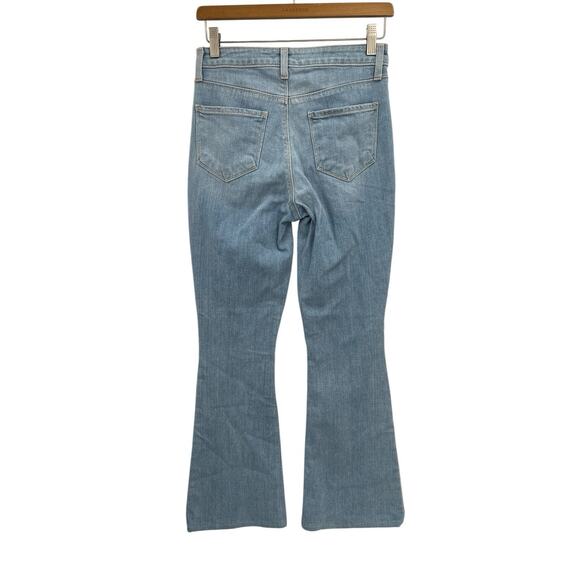 L’Agence Bell High Rise Flare Jeans Light Wash Blue Cloud Size 26 - Picture 5 of 10